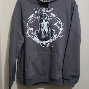Wednesday Adams Graphic Hoodie Sweatshirt Juniors Size Large